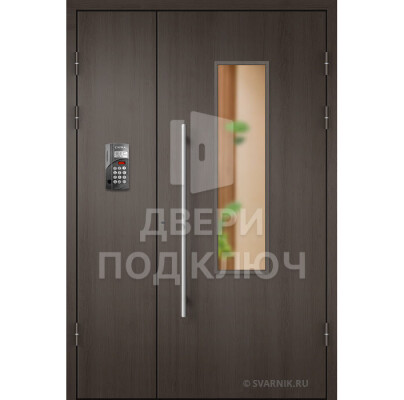 Подъездная входная дверь с МДФ и домофоном ДПК-13860